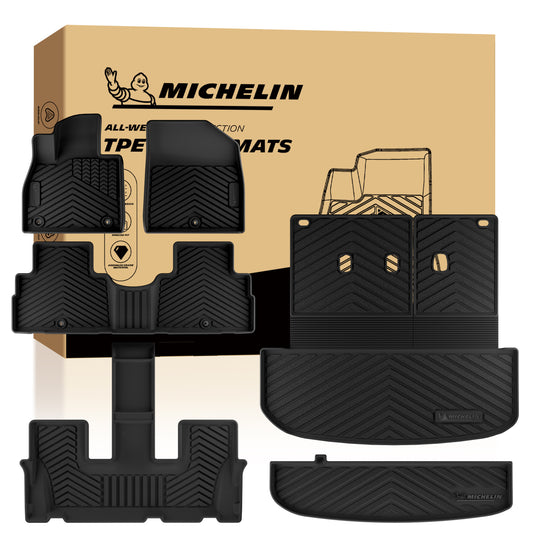 Michelin full set all-weather TPE floor mats and split trunk liner with original retail packaging box