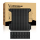 MICHELIN custom-fit black heavy-duty truck bed mat and tailgate mat set. Features a thick, durable construction with deep vertical drainage channels and a non-slip textured surface, precisely molded to accommodate wheel wells for ultimate cargo protection, scratch resistance, and all-weather defense.