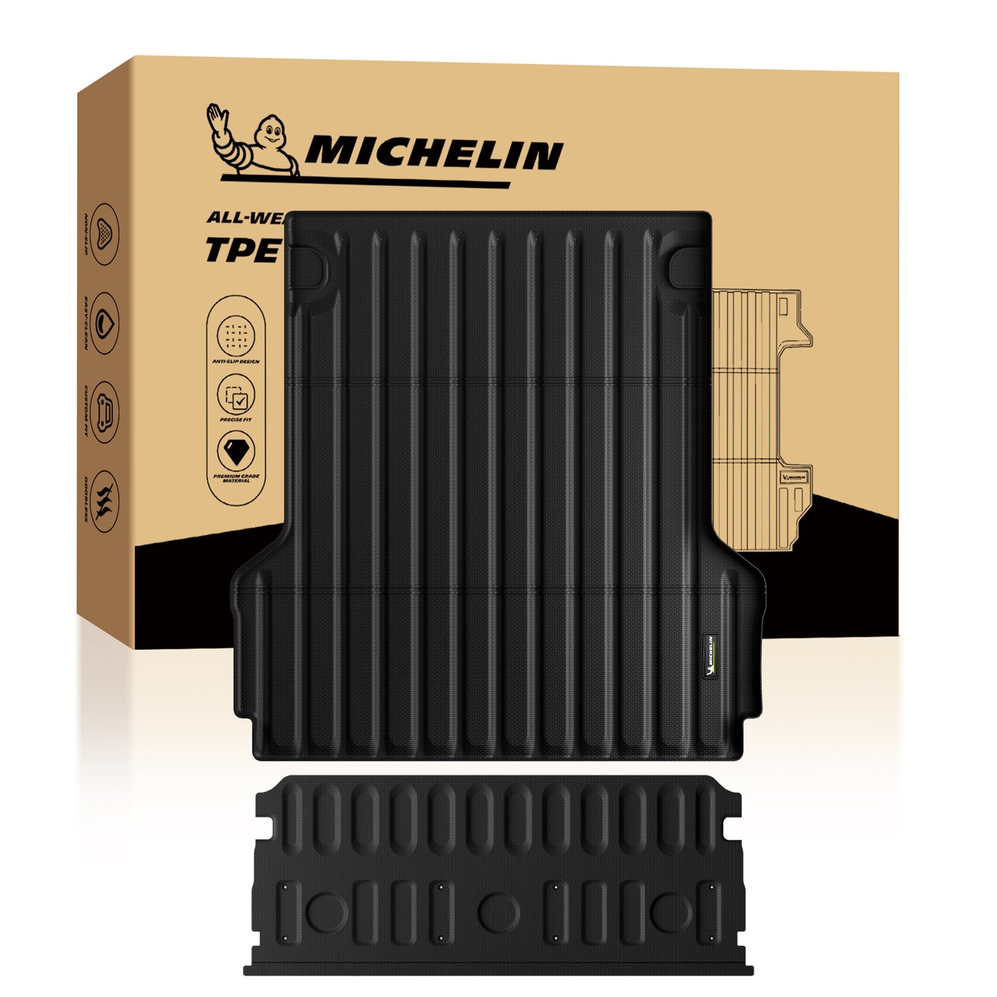 Michelin All-Weather TPE Truck Bed Mat & Tailgate Liner With Original Packaging Box
