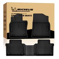 3-piece Michelin all-weather TPE car floor mat set with front mats & integrated rear liner, original retail package
