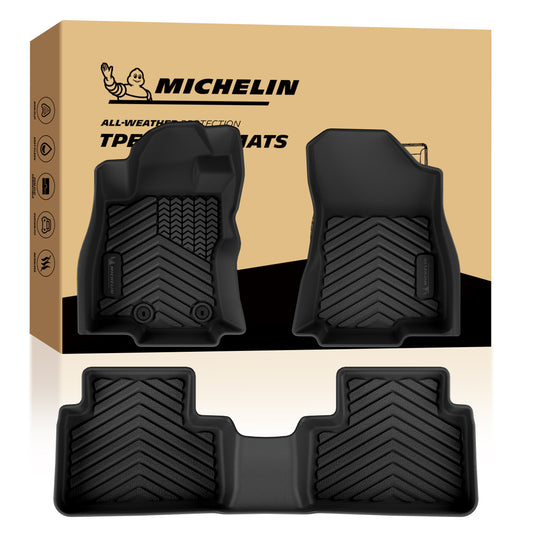 Complete front and rear Michelin TPE floor mat set with original packaging box