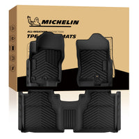 Michelin all-weather TPE floor mats, advanced protection for vehicles, durable and slip-resistant, custom-fit car mats.