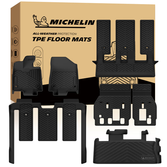 Michelin all-weather TPE floor mats packaging.