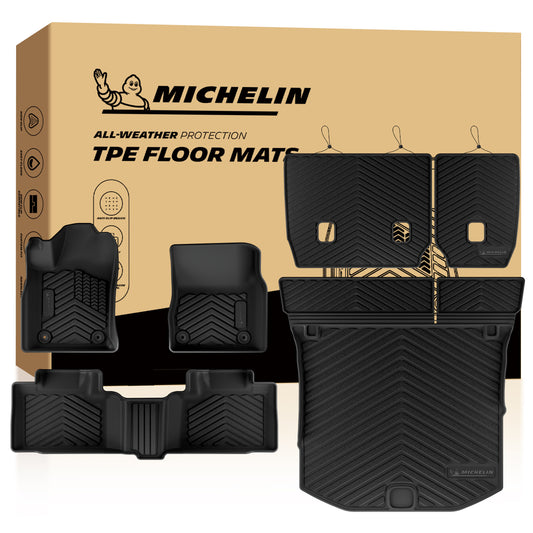 Michelin all-weather TPE floor mats packaging.