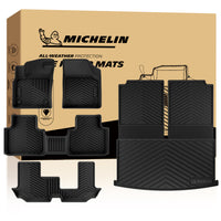 Full Michelin TPE floor and trunk mat set with retail packaging, 7-seat SUV complete interior protection liners