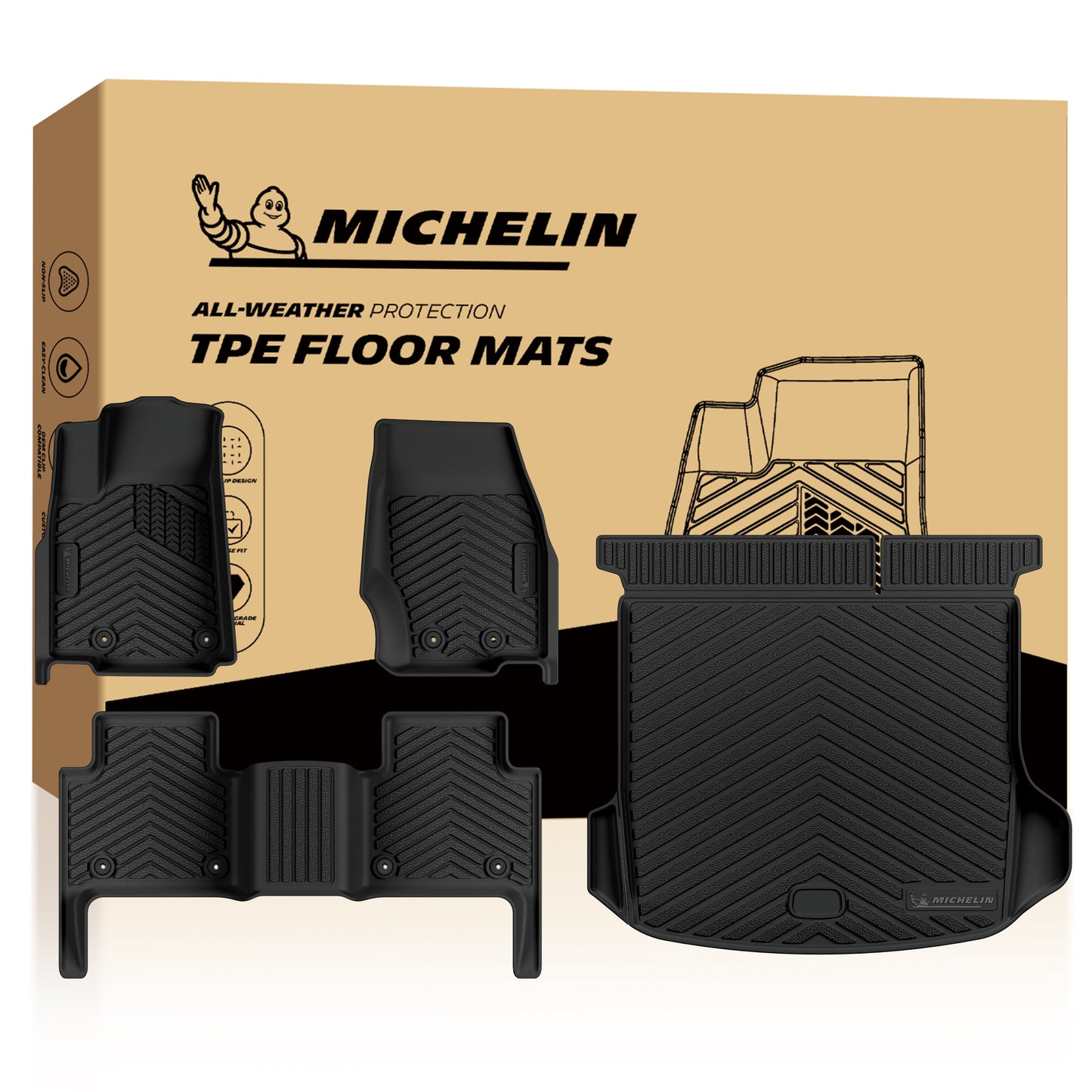 Michelin all-weather custom fit car floor mats