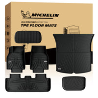Michelin Elite Series Floor Mats & Trunk Liner for 2025 2026 Tesla Model Y Juniper Accessories, Floor & Frunk & Trunk & Rear Lower Mat, 5 Seat, Not Fit Standard, All-Weather Floor Liner & Trunk Mat