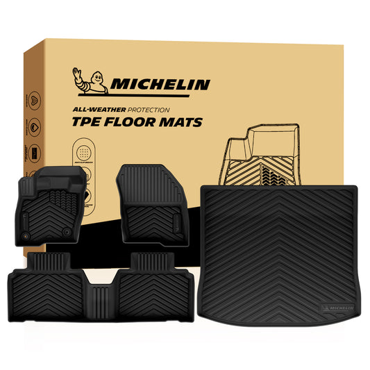 Michelin all-weather TPE floor mats packaging.