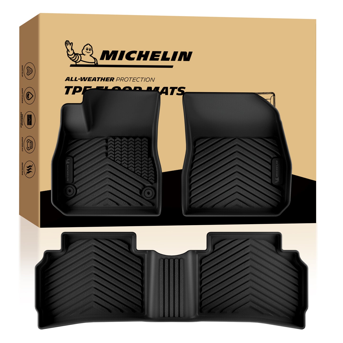Michelin All-Weather TPE Floor Mats 3-Piece Set