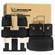 MICHELIN premium black all-weather TPE custom-fit car floor mats, trunk cargo liner, and seat back protector set exclusively designed for 2018-2023 Chevy Traverse and 2024 Traverse Limited 7-seat models. Includes 1st, 2nd, and 3rd-row mats, along with split rear seat backrest protectors featuring precise cutout details, and a main trunk mat, utilizing high-density TPE for complete waterproof interior coverage.