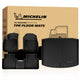 Complete all-weather TPE mat set: front liners, rear row mat and matching rear cargo tray liner
