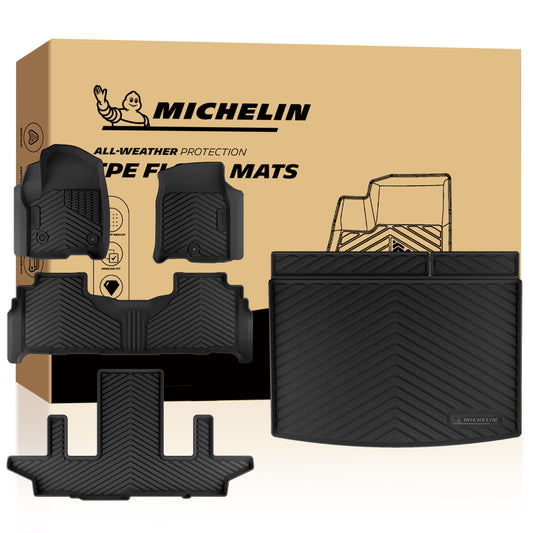 Michelin full set all-weather TPE liners: front mats, 2nd row mat, 3rd row mat, split cargo mat with original packaging box