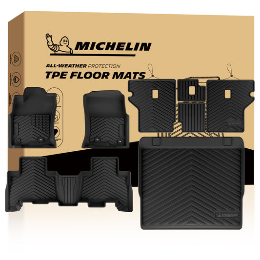 Michelin all-weather TPE floor mats packaging.