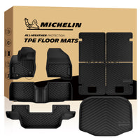 Complete set Michelin all-weather TPE floor mats and cargo liner with original packaging box.