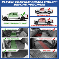 Michelin Ford Super Duty crew cab floor mats 2017-2026 compatibility and seating requirements