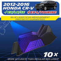 2012-2016 Honda CR-V EX/LX/SE floor mats, precision laser-measured fit.