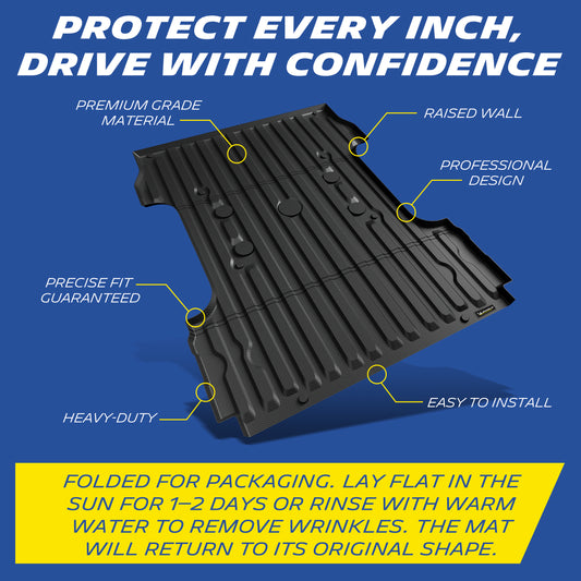Michelin Truck Bed Mat for 2017-2024 2025 2026 Ford Super Duty F250/F350/F450-6.75 FT 81.9" Short Bed, All-Weather Truck Bed Liner, Custom Fit, TPE, Bedliner
