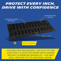 Michelin Silverado 1500 tailgate mat 2019 feature callouts highlighting textured surface and reinforced edges
