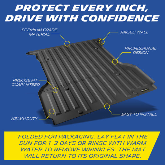 Michelin Truck Bed Mat for 2004-2014 Ford F-150/Lincoln Mark LT 2006-2008 - 5.5 FT Short Bed, All-Weather Truck Bed Liner, Custom Fit,TPE