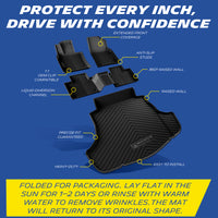 Michelin Premier Series Floor Mats + Trunk Liner for Toyota Camry 2025-2026 (Include Hybrid), 4PCS, All-Weather Floor Liner + Trunk Mat, Custom Fit, Durable TPE, Non-Slip