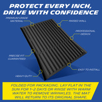 Michelin Truck Bed Mat for 2023 2024 2025 Tesla Cybertruck - Early Bed with Flat Front Wall, All-Weather Truck Bed Liner, Custom Fit, TPE Bedliner