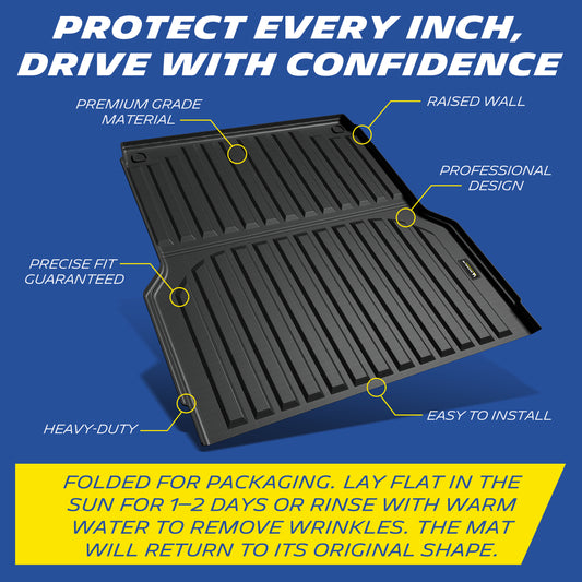 Michelin Truck Bed Mat for 2022/2023/2024/2025/2026 Hyundai Santa Cruz, Truck Bed Liner, Custom Fit, TPE, Bedliner