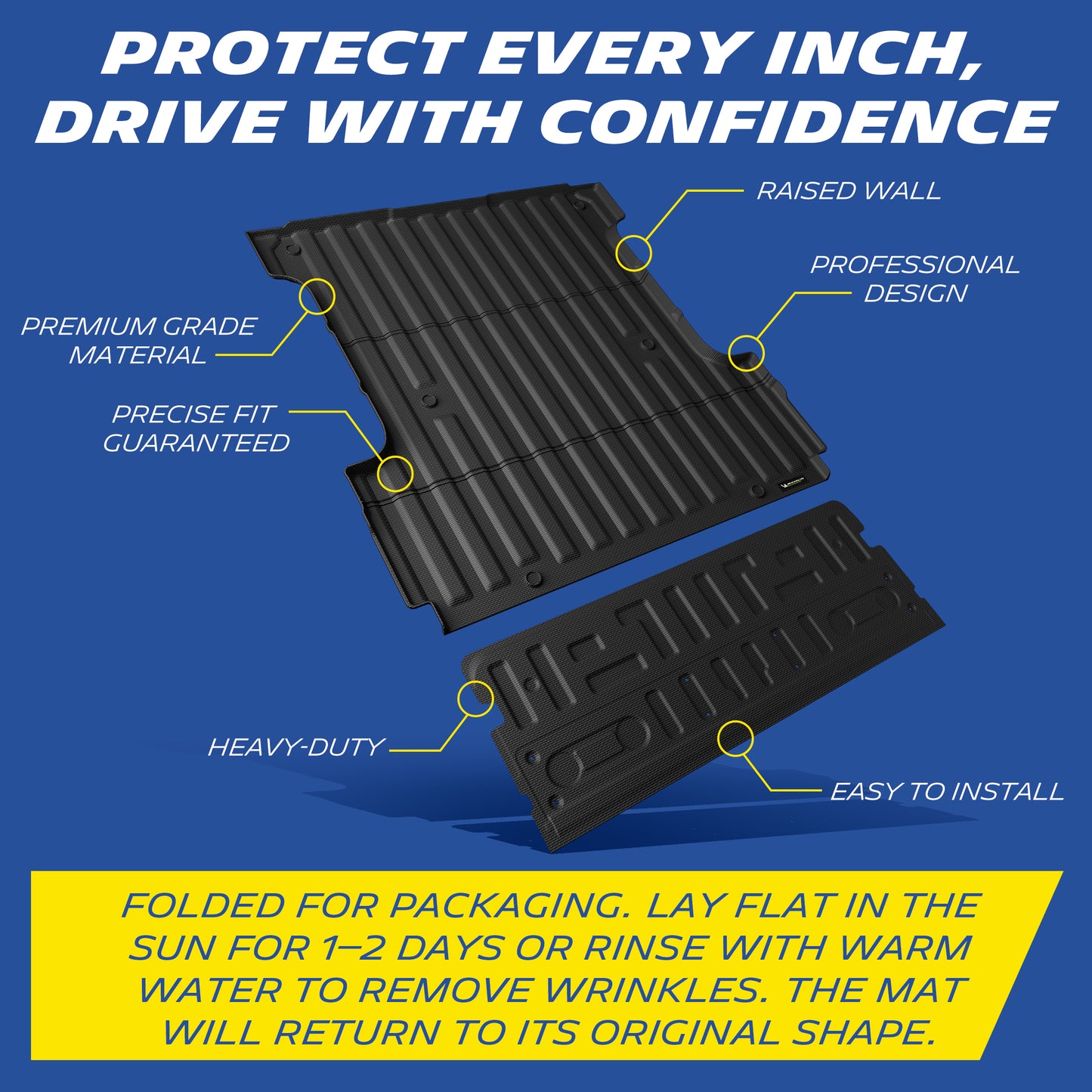 Michelin custom-fit TPE cargo liner and bumper protector showcasing premium material, raised-edge protection, precise fit, heavy-duty durability, and easy installation.