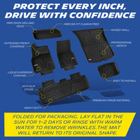 Michelin Elite Series Floor Mats & Trunk Liner for 2025 2026 Tesla Model Y Juniper Accessories, Floor & Frunk & Trunk & Rear Lower Mat, 5 Seat, Not Fit Standard, All-Weather Floor Liner & Trunk Mat