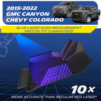 Michelin Premier Floor Mats for 2015-2022 Chevy Colorado/GMC Canyon Crew Cab, 3Piece