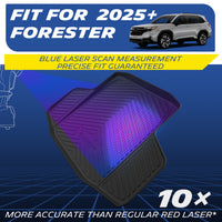 Michelin custom floor mat for 2025+ Subaru Forester, blue laser scan fit demo