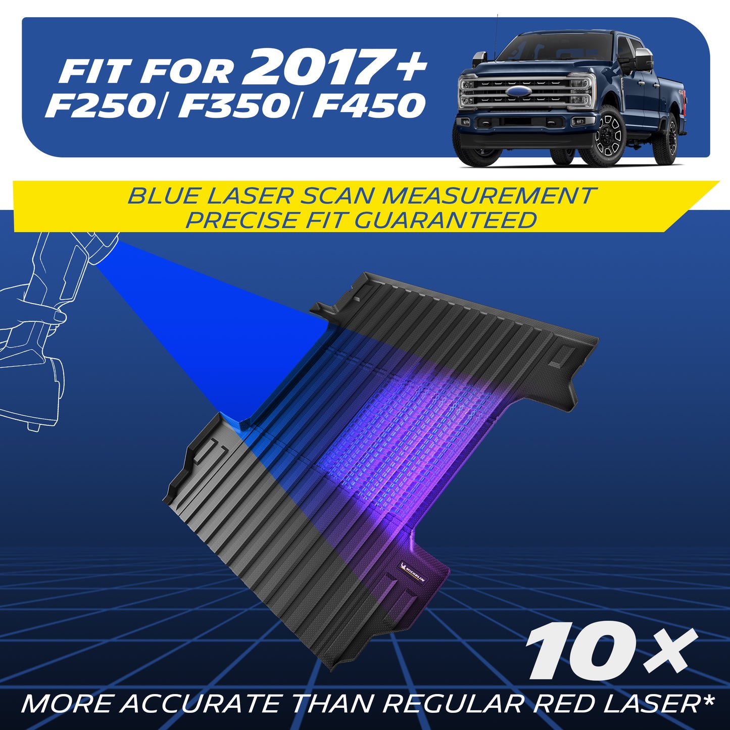 Michelin Ford Super Duty Truck Bed Mat 2017-2026 (6.75FT Bed)