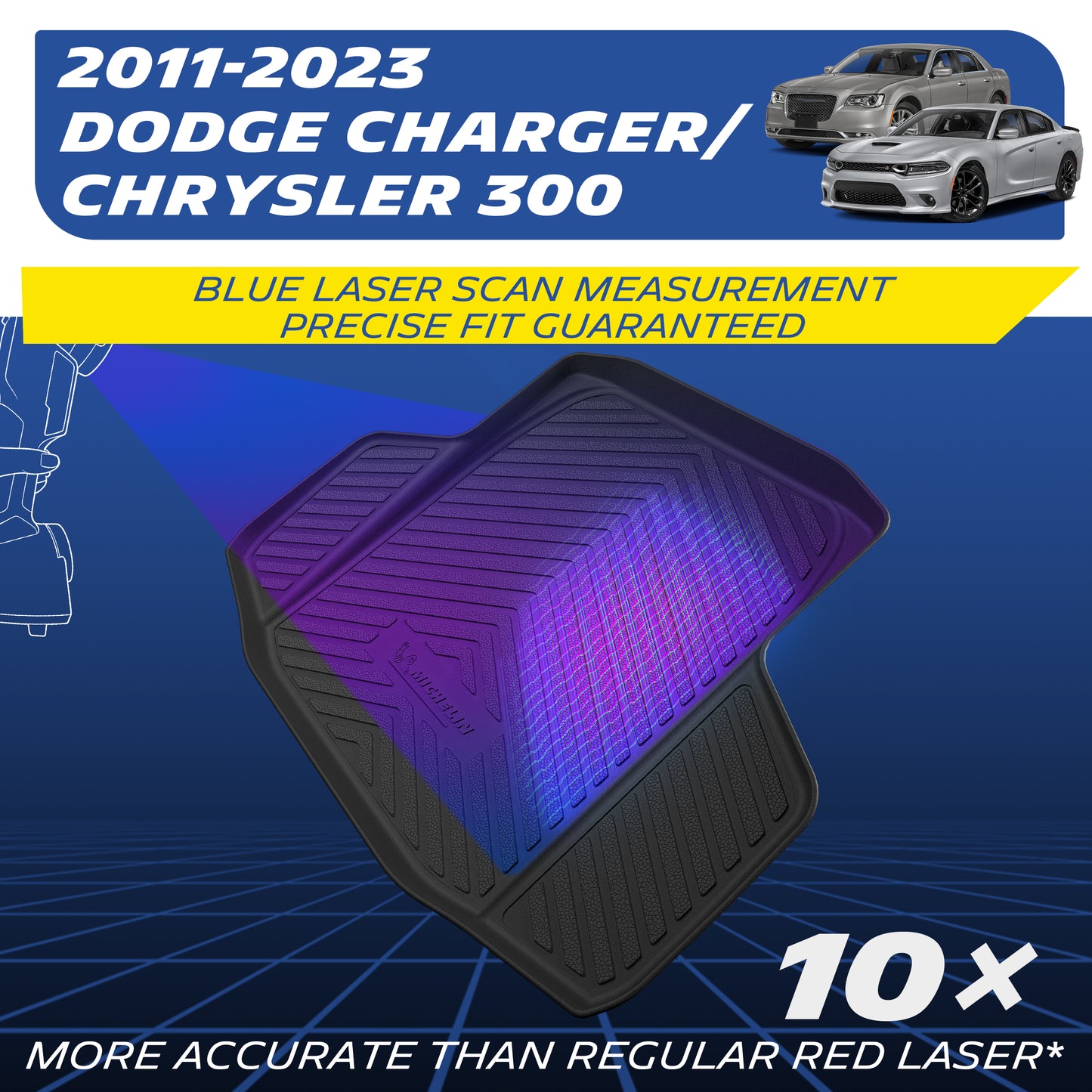 Fits 2011-2023 Charger RWD/Chrysler 300 RWD. Blue laser scan – 10× more accurate.
