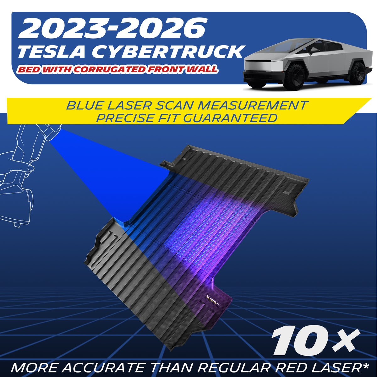 Michelin Truck Bed Mat for 2023-2026 Tesla Cybertruck, TPE Truck Bed Liner, Not Fit Cyberbeast