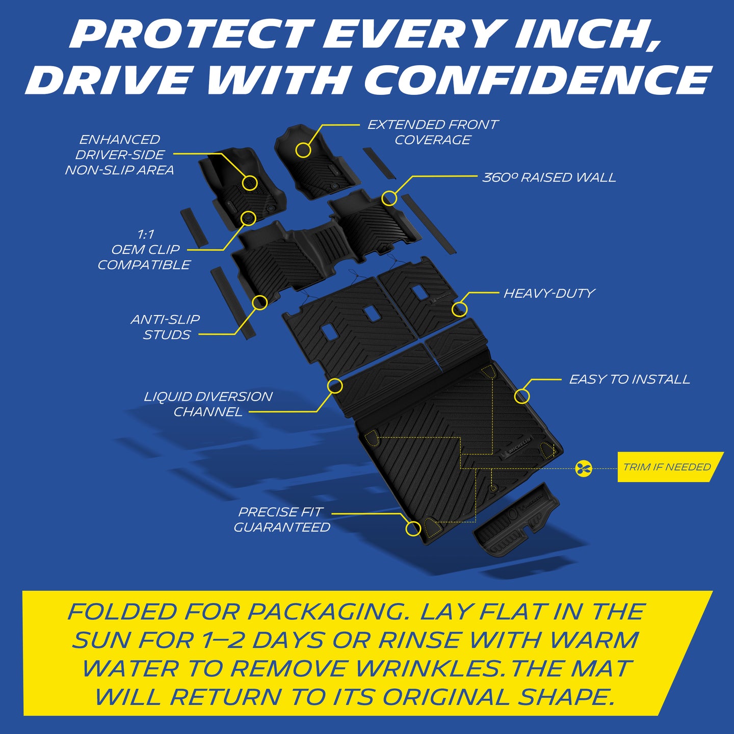 Laser measured floor liners for perfect fit with original car interior