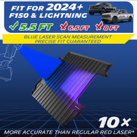 2024 Ford F150 Lightning 5.5FT Truck Bed Liner Precise Blue Laser Scan Heavy Duty TPE Cargo Mat
