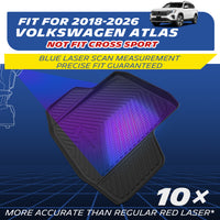 Blue laser scan trunk mat for 2018-2026 VW Atlas, not for Cross Sport
