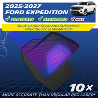 Michelin all-weather TPE trunk mat, fits 2025-2027 Ford Expedition 7-seat and 8-seat models, Standard, blue laser scan measurement for precise fit, 10x more accurate than standard red laser, custom-fit guaranteed.