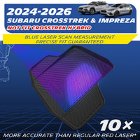 Blue laser scanned Michelin floor mat for 2024-2026 Subaru Crosstrek & Impreza, excludes Crosstrek Hybrid models