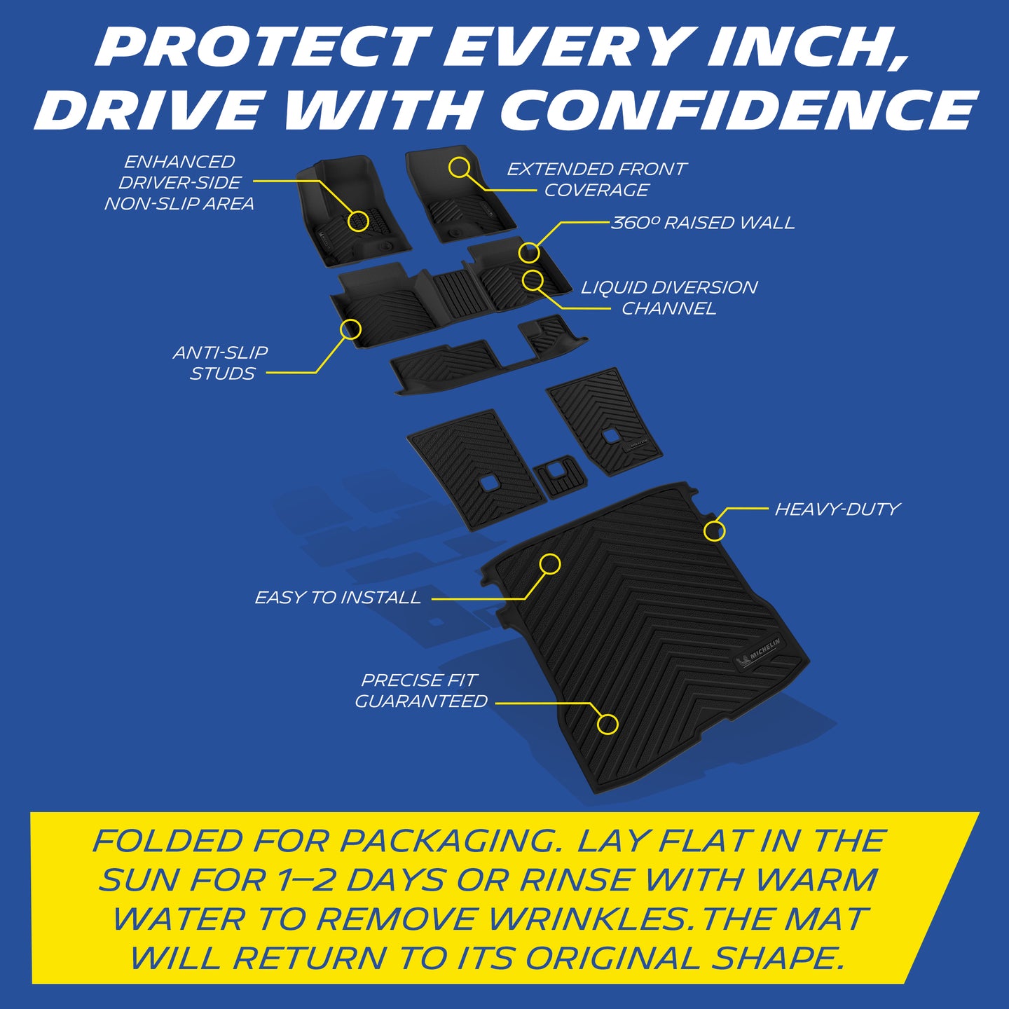 Full Coverage Heavy-Duty TPE Mats, Anti-Slip & Precise Custom Fit
