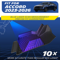 Michelin Floor Mats + Trunk Mat for 2023-2026 Honda Accord (Gasoline & Hybrid), 4PCS, Floor Liner + Trunk Mat, Custom Fit, Durable TPE