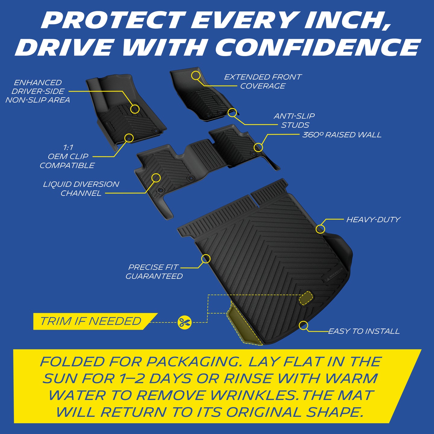 Michelin heavy duty floor mats interior protection