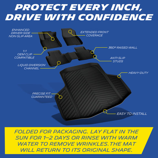 Michelin Premier Floor Mats & Trunk Liner for Honda Accord 2018-2022 (Gasoline & Hybrid)