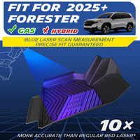 Floor mats for 2025+ Subaru Forester Gas, blue laser precision fit