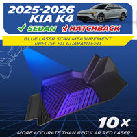 Laser scan fitment graphic for 2025-2026 Kia K4 Sedan, not for Hatchback