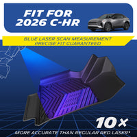 TPE floor mat for 2026 Toyota C-HR, blue laser scanning for ultra-precise custom fit.