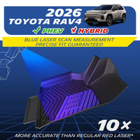 2026 Toyota RAV4 PHEV custom floor mat, blue laser scan precise fit, not for Hybrid model