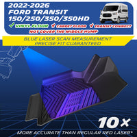TPE floor mats for 2022‑2026 Ford Transit, fits vinyl floor only

