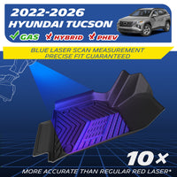  Blue laser precise scanning molding for 2022-2026 gasoline Hyundai Tucson floor mats, excludes hybrid/PHEV models
