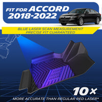 2018-2022 Honda Accord floor mats, precision laser-measured fit.
