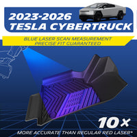 Blue‑laser scanned TPE floor mat for 2023‑2026 Tesla Cybertruck
